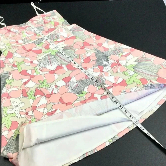 Vintage Tahari Womens 10 Sundress Floral Print Lined‎ Cotton Stretch Cruise Wear - Picture 6 of 10